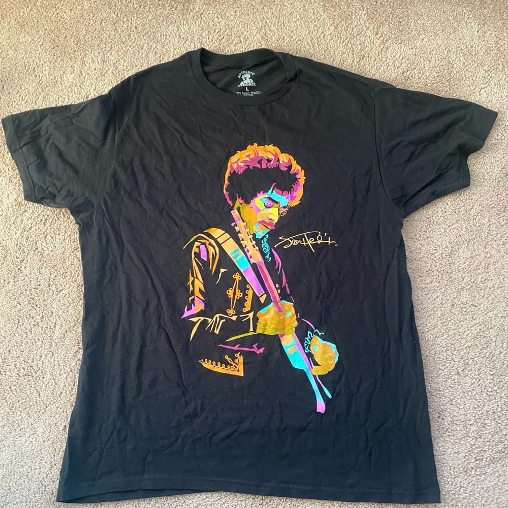 Jimi Hendrix psychedelic unisex band tshirt.